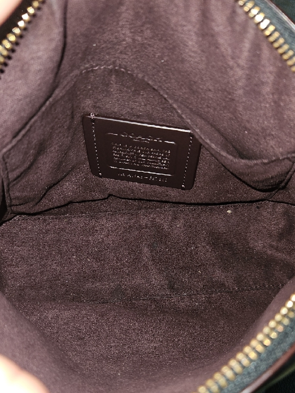 Coach Black Pebbled Leather Crossbody with Gold Hardware - Picture 4 of 7